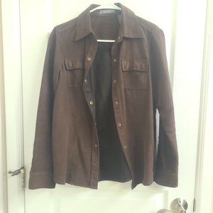 Liz Claiborne suede button down Jacket BoxD